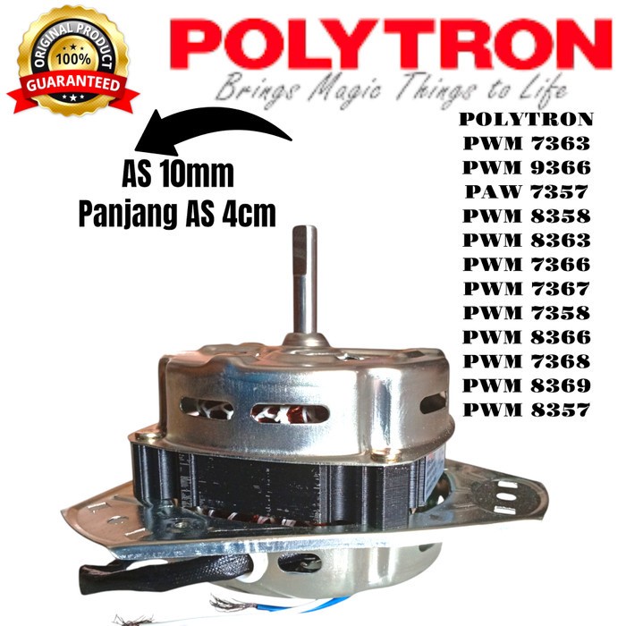 MOTOR SPIN POLYTRON PWM 7363 PENGERING MESIN CUCI POLYTRON DUA TABUNG PWM 7363