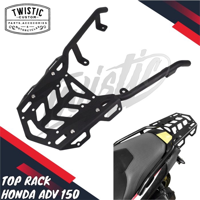 Bracket Dudukan Top Box Top Rack Behel Rak Tas Pannier Belakang Atas Touring Motor Honda ADV 150