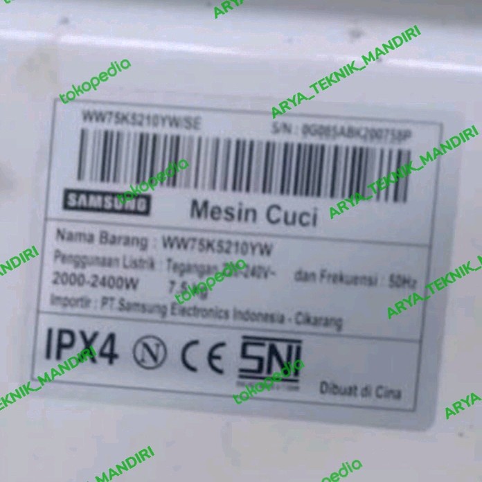 Spider Segitiga Drum Mesin Cuci Samsung WW75K5210YW