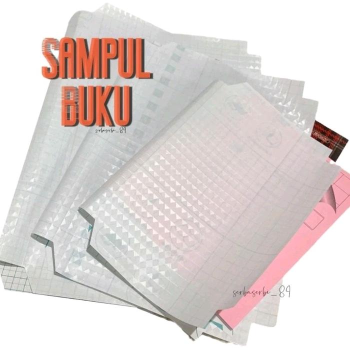 

10 Lembar Sampul Buku WaterProof Stiker Pelindung Cover Buku Plastik PVC Tahan Air - Stationery,
