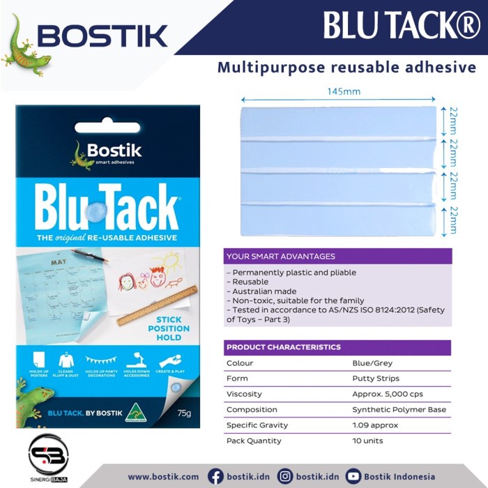 

BLU TACK BOSTIK AUSTRALIA LEM PEREKAT SERBAGUNA