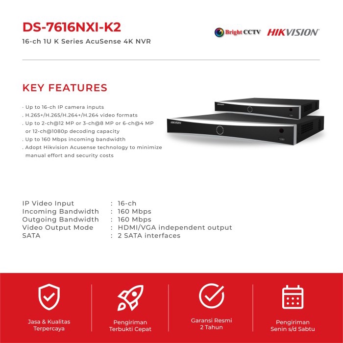 NVR Hikvision 16 DS-7616NI-K2