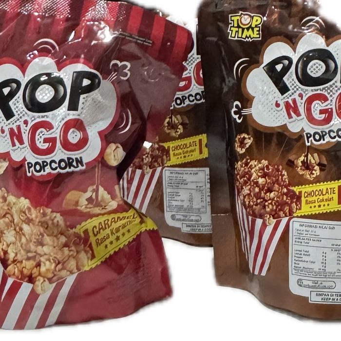 

POP N GO POPCORN 10 PCS, TOP TIME - Cemilan viral, popcorn, jajanan viral Snack
