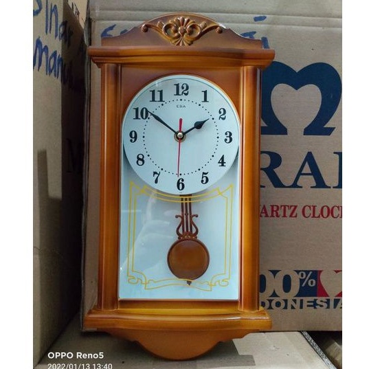 TERMURAH jam dinding bandul murah klasik motif kayu