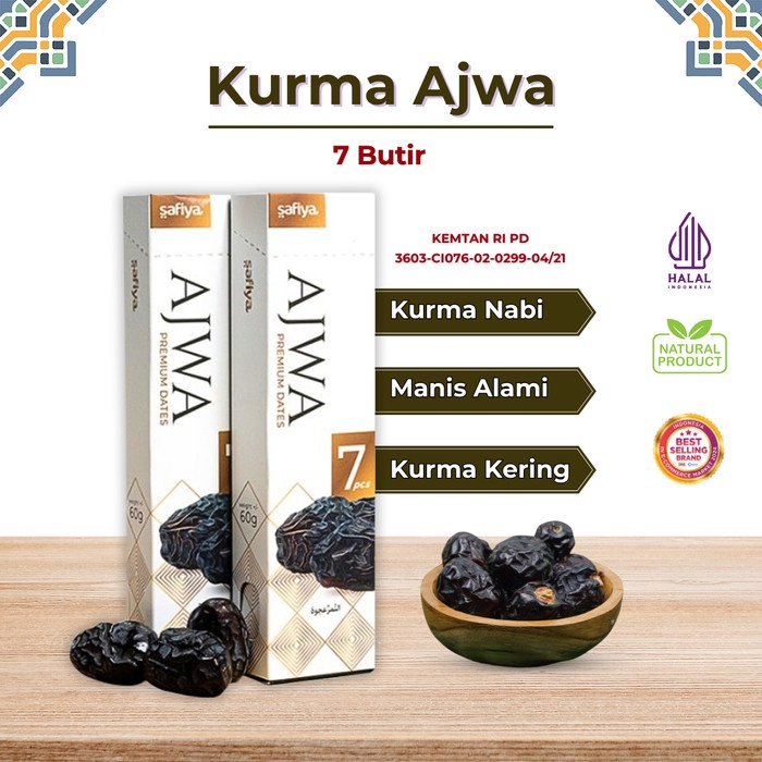 

Kurma Ajwa Al Madinah 7 Butir Kurma Nabi Oleh Oleh Haji Umroh
