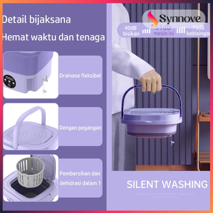 Mesin Cuci Portable ni 8L OTOMATIS Mesin Cuci 2 Tabung Mesin Cuci Lipat Kecil Mesin Pengering