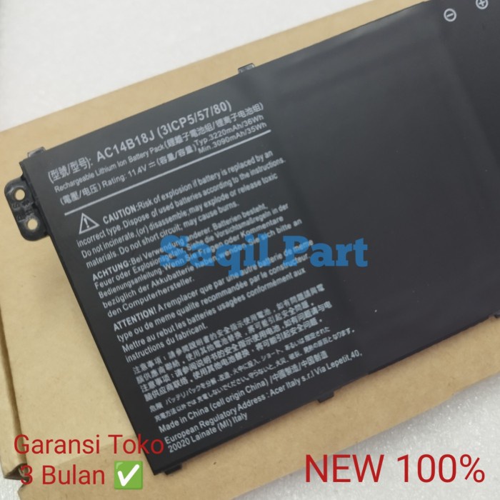 Baterai Battery r Aspire 3 A315 A315-41-R971 A315-41-R9D3 AC14B18J