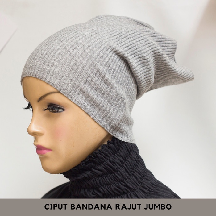 Ciput Bandana Rajut Jumbo / Inner Hijab / Dalaman Kerudung