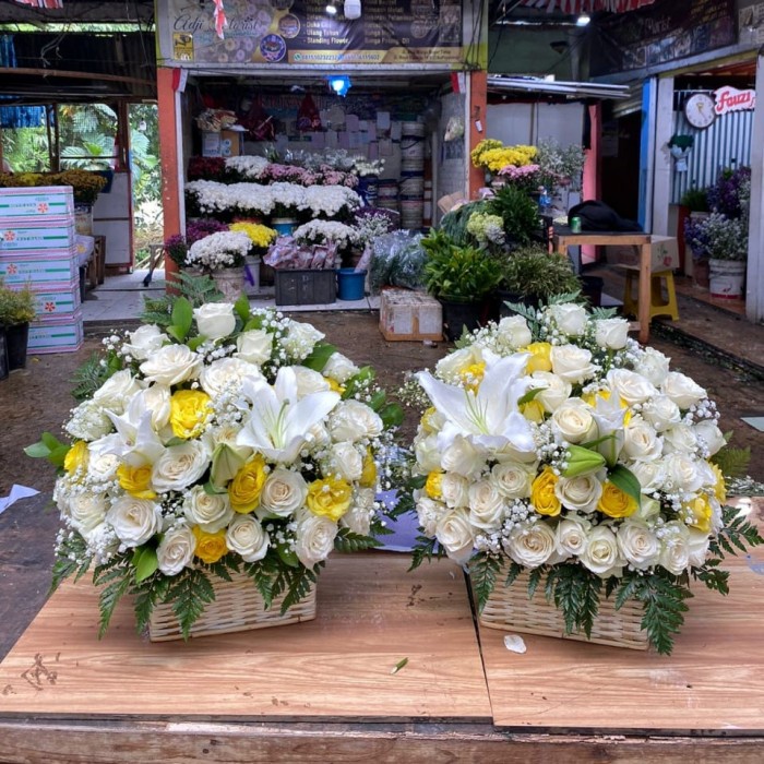 Buket bunga Meja Vas Bunga meja hadiah ulang tahun Hadiah Hari ibu Bunga Meja Asli di Bogor 003