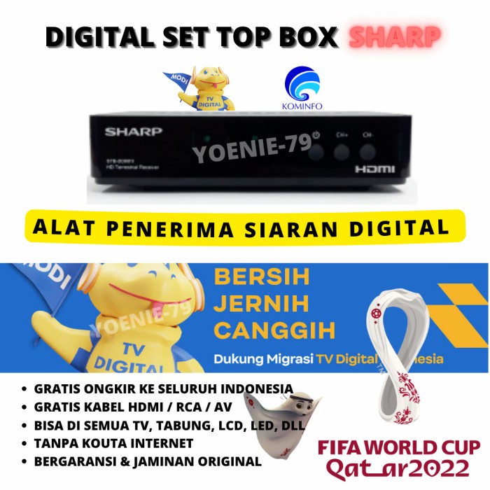 Set Top Box Sharp - TV Digital - Alat Penerima Siaran Digital Sharp