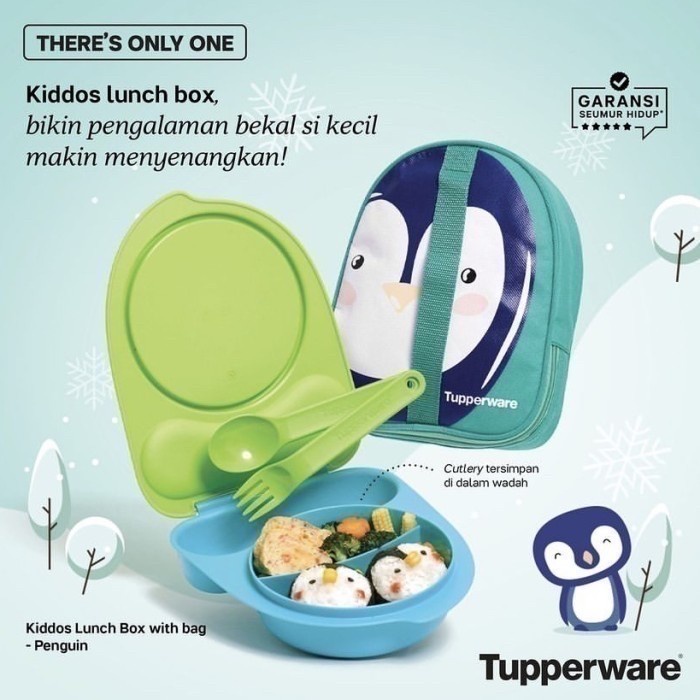 Tempat makan anak Tupperware Kiddos Lunch set berhadiah Tas