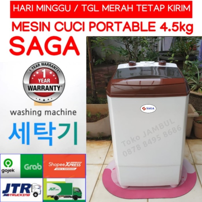 Mesin cuci mini portable SAGA 4.5kg