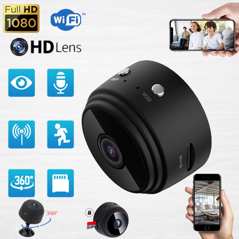 CCTVqt- SPY Wireless A9 Mini Camera Wifi HD 1080P Mini Mini Camera Smart Network Camera CCTV Spy