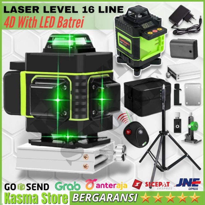 TERLARIS Laser Level 16 Line 4D Laser Pengukur Dimensi Mesin Self Leveling 4D