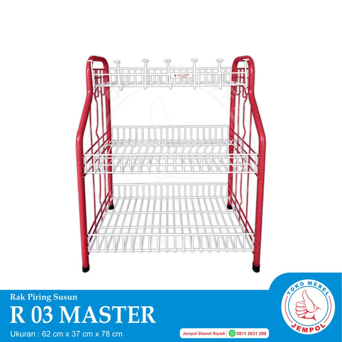 Rak Piring Master R03 100% Asli Rak Dapur