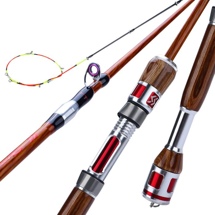 Ready Sougayilang joran pancing joran tegek 2 bagian teleskopik pancing serat karbon pancing untuk