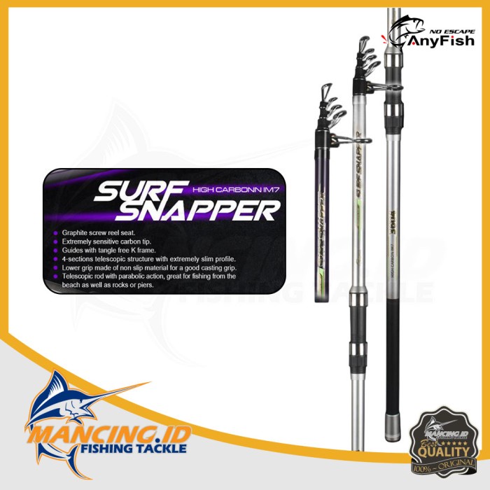 Ready Anyfish SURF SNAPPER (S TELE) Fishing Rod Jorang Pancing Surf Antena