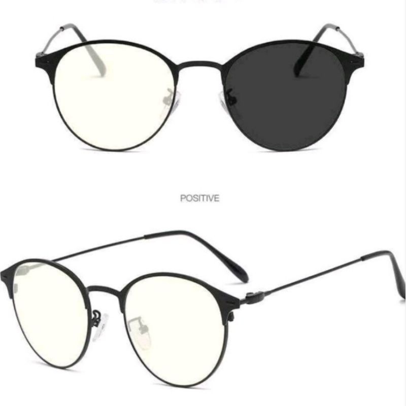 BEST SELLER KACAMATA PHOTOCHROMIC ANTI UV POLARIZED ANTI SILAU SIANG DAN MALAM SUNGLASSES HITAM PRIA