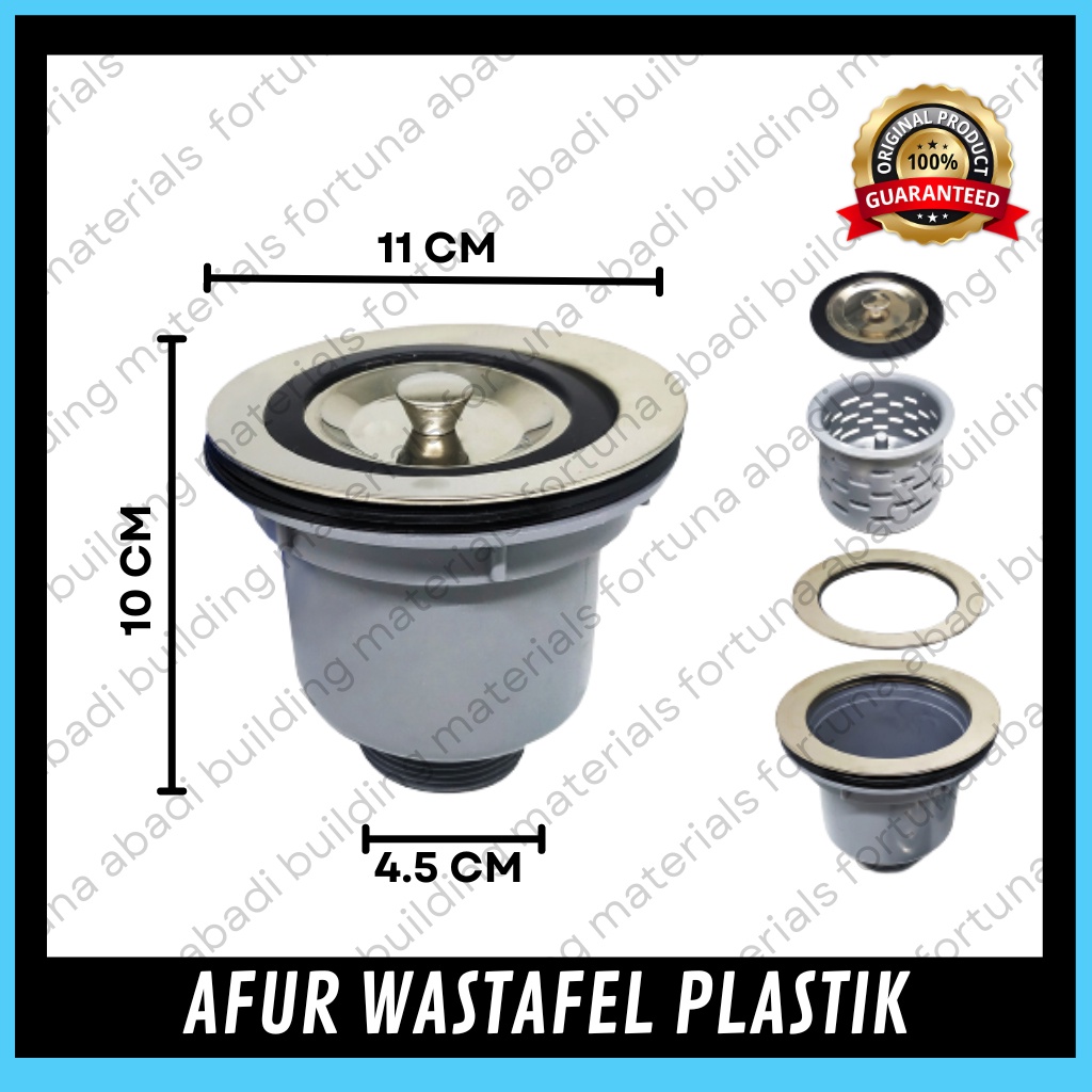 Hjk Afur Bak Cuci Piring PVC Bibir Stainless