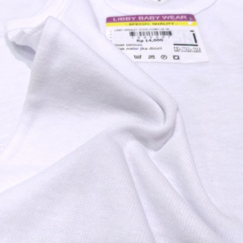 Singlet Libby/Kaos Dalam Bayi Libby Isi 3Pcs/ Kaos Dalam Anak Putih Pakaian Dalam Bayi /