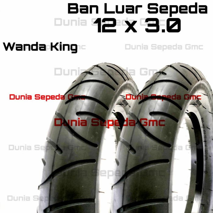 Ban Luar Sepeda Anak 12 x 3.0 Jumbo Besar BMX Mini Selis Listrik Bike