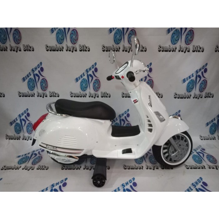 Diskon Mainan Motor Aki Anak Vespa Pmb M288 / Sepeda Motor Aki Anak