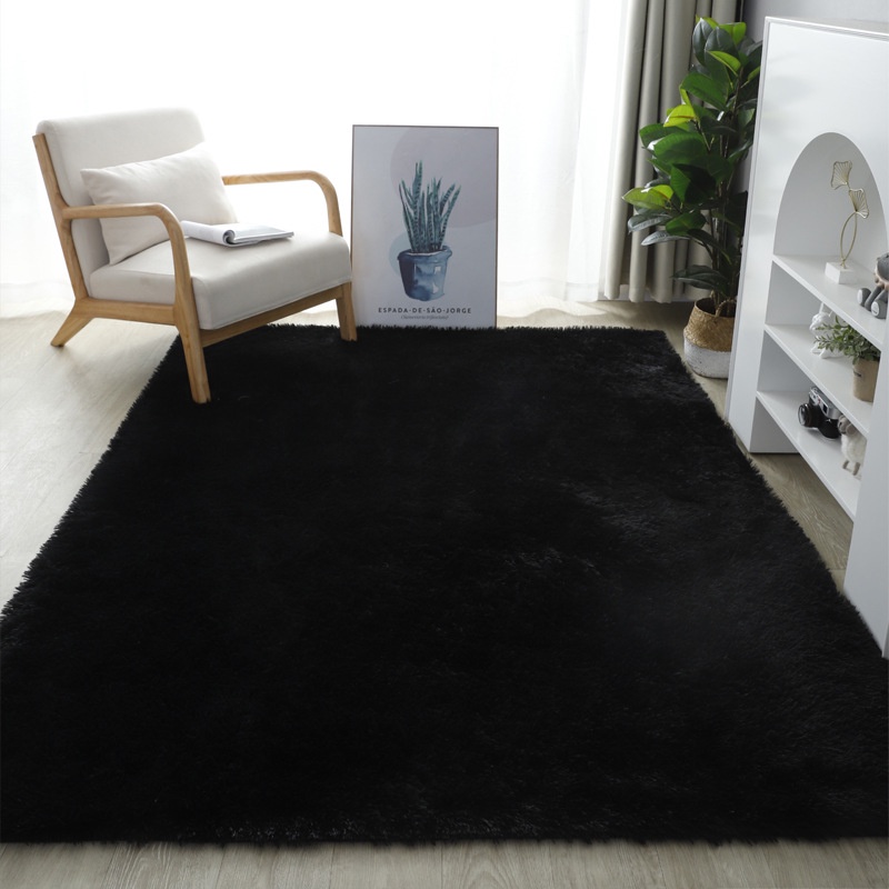 Keset Berbulu Gaya Nordic Karpet Samping Tempat Tidur Kamar Tidur Modern Dekorasi Ruang Tamu Ukuran 