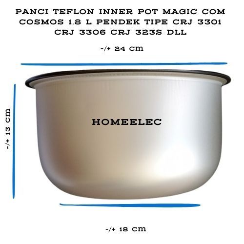 DISKON PANCI TEFLON INNER POT MAGIC COM COSMOS 1.8 L PENDEK TIPE CRJ 3301 CRJ 3306 CRJ 323S DLL