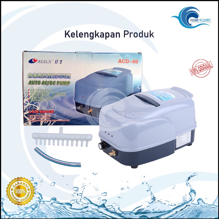 AERATOR AC DC RESUN ACD 80 POMPA UDARA OTOMATIS BATERAI AERASI