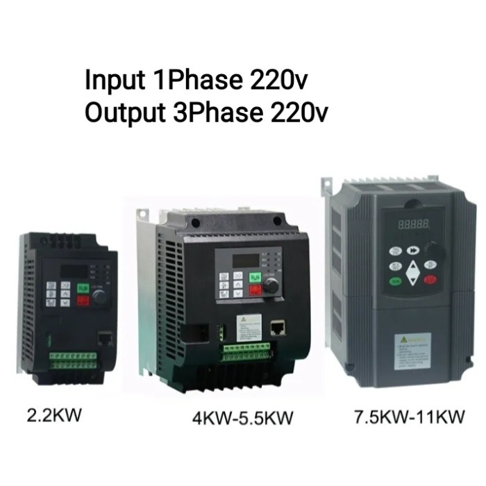 Inverter Variable Speed Driver 4Kw - 5,5Kw input 1Ph 220V Out 3Ph 220V