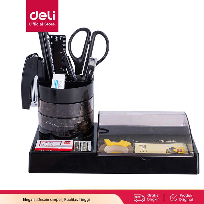 

Deli Set Alat Tulis Kantor Atk / Stationary Set Paket Hemat Super Lengkap E38254 Hitam Metal Pen