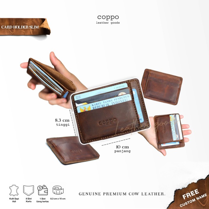 

Coppo Card Holder Slim Leather - Dompet Kartu Kulit