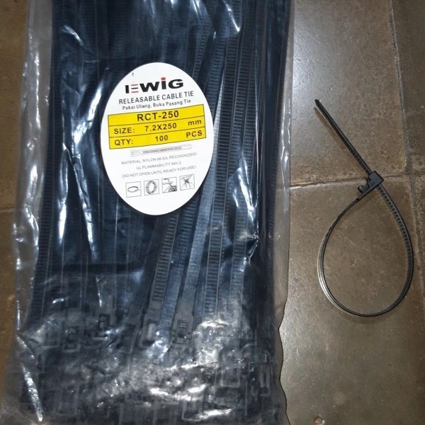 

Kabel Ties Buka Pasang Releasable Cable Tie Rct 250 X 7.2Mm Ewig
