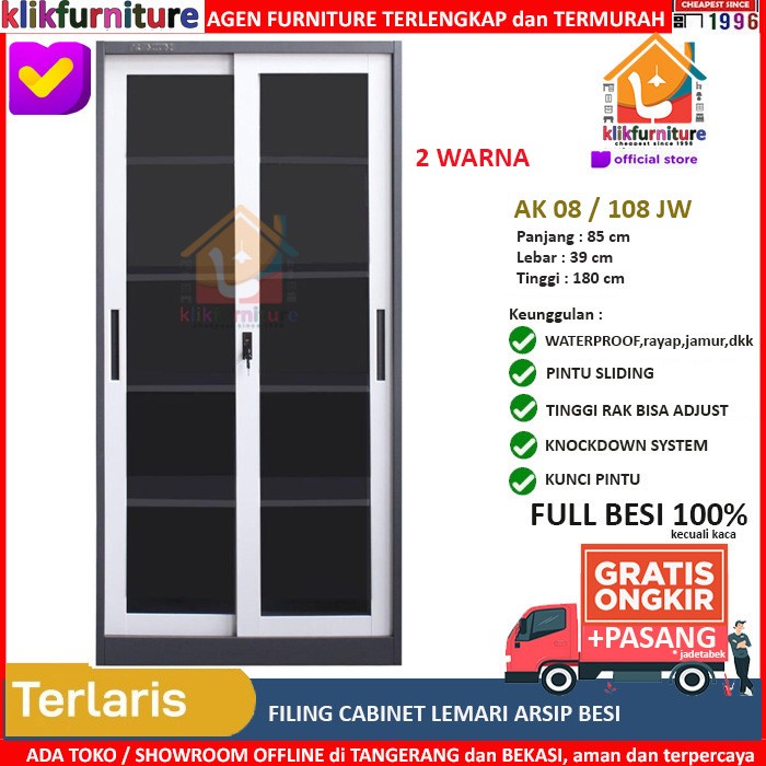 

Lemari Arsip Filing Cabinet Besi 2 Pintu Sliding Kaca Ak 08
