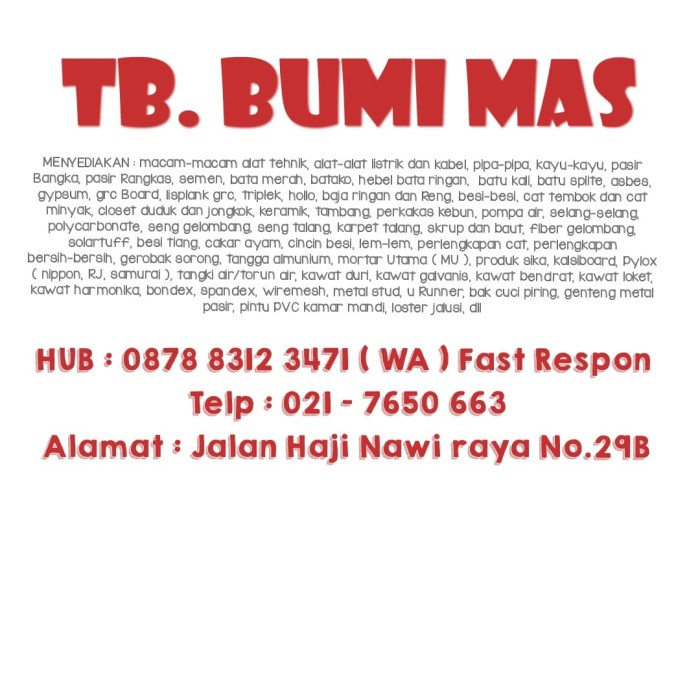 Aquaproof 4kg Galon Berbagai macam warna