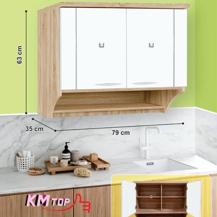 TERBARU KITCHEN SET MINIMALIS / RAK DAPUR / LEMARI DAPUR / RAK DINDING ATAS 2 / 3 PINTU KSA F/S F/L