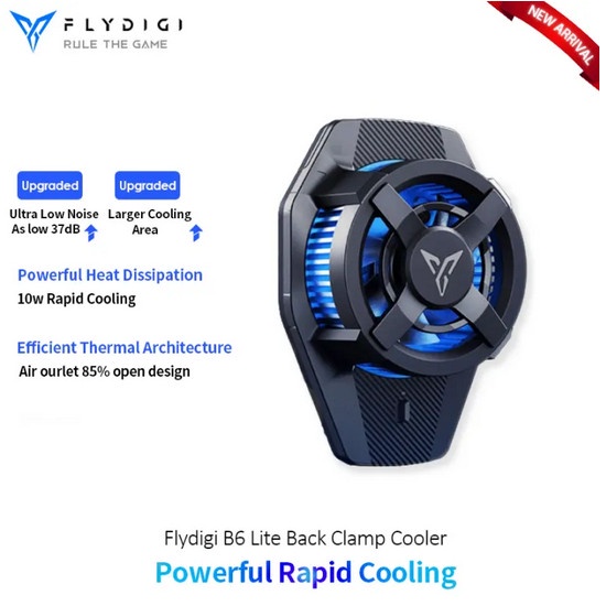 Promo Flydigi B6 Lite Back Clamp Mobile Phone Cooler Ultra Low Noise Cooler