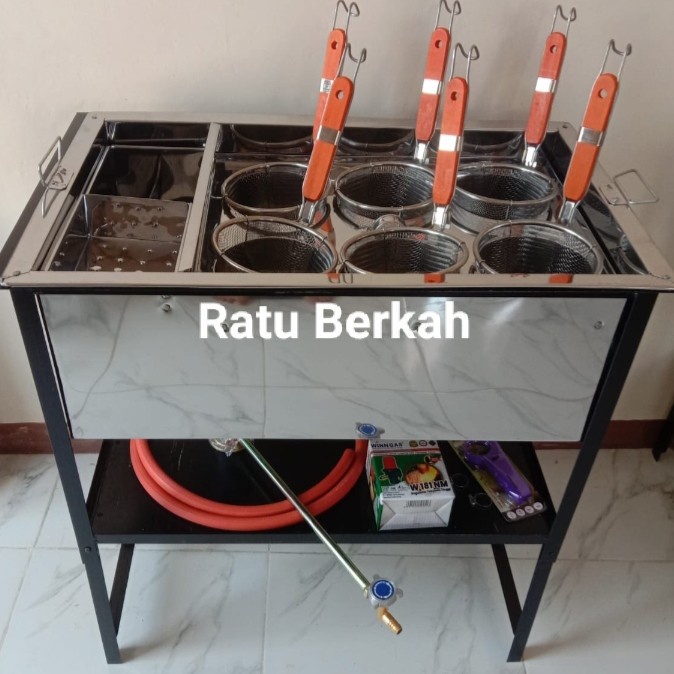 Dandang bakso / tong mie ayam kotak lubang 6 / dandang