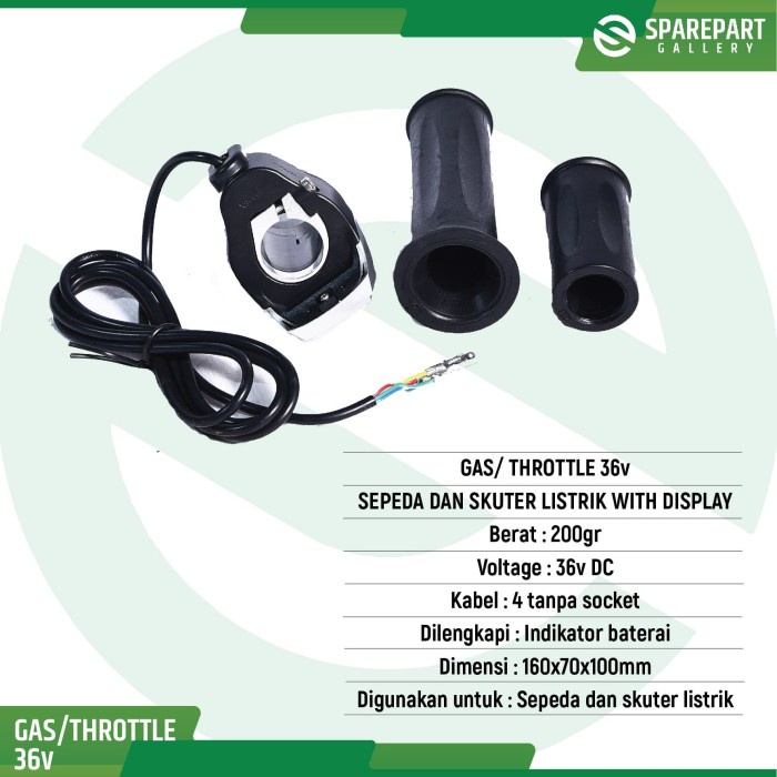 Gas/Throttle 36v sepeda & skuter listrik