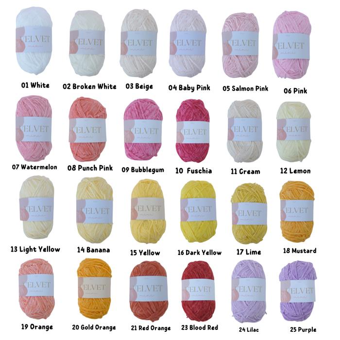 

Benang rajut velvet mini VLM1