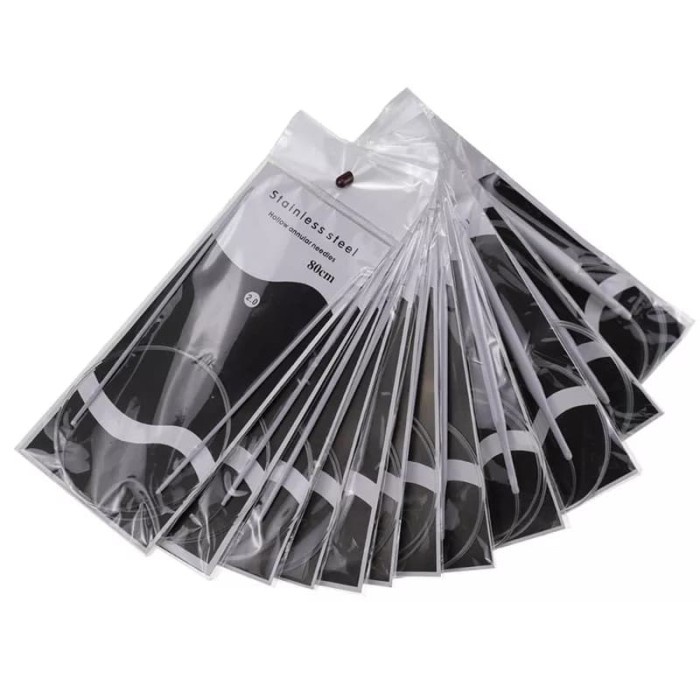

circular needle/ jarum knit stainless steel 80cm