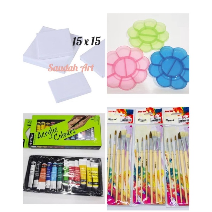 

Paket Kanvas lukis (kanvas 15x15,palet,kuas, akrilik) DiskonJual MurahHarga DiskonObral