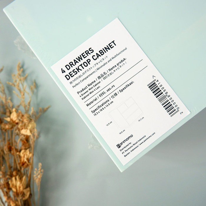 

Minimalist 4 Drawer Desktop Cabinet - Tempat Alat Tulis