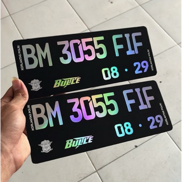 Plat Akrilik motor - Plat nomor Custom Hologram
