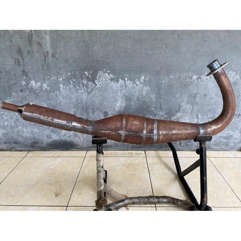 KNALPOT KOLONG LAMBUNG 38 CORONG CHROME