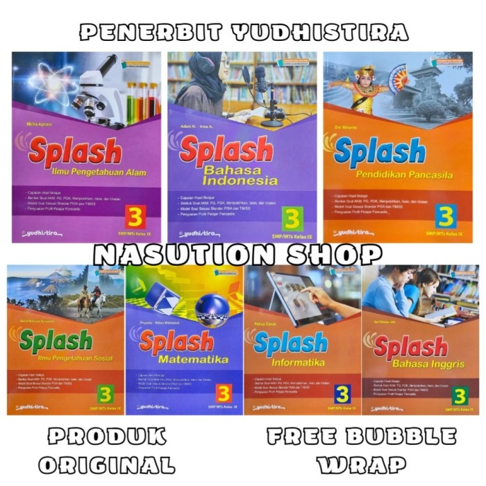 

SALE !!! BUKU SPLASH KELAS 3 / 9 IX SMP/MTS YUDHISTIRA KURIKULUM MERDEKA ORI READYY