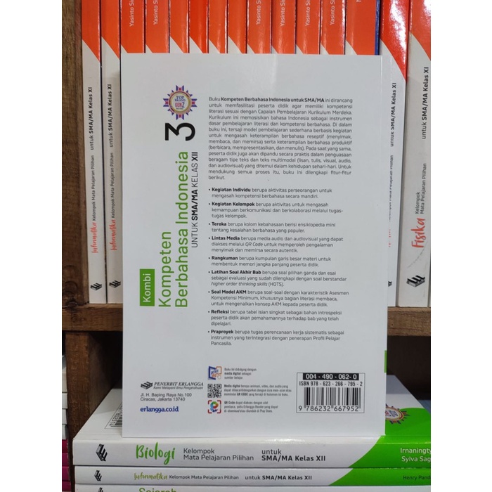 

SALE !!! BUKU KOMBI KOMPETEN BERBAHASA INDONESIA KELAS 3/12 SMA KURIKULUM MERDEKA ERLANGGA READYY