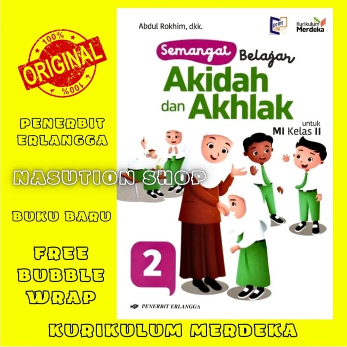 

SALE !!! BUKU SEMANGAT BELAJAR AKIDAH DAN AKHLAK KELAS 2 MI ERLANGGA KURIKULUM MERDEKA READYY