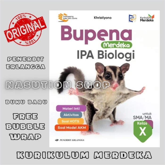 

SALE !!! BUKU BUPENA IPA BIOLOGI KELAS 1 / X 10 SMA ERLANGGA KURIKULUM MERDEKA READYY