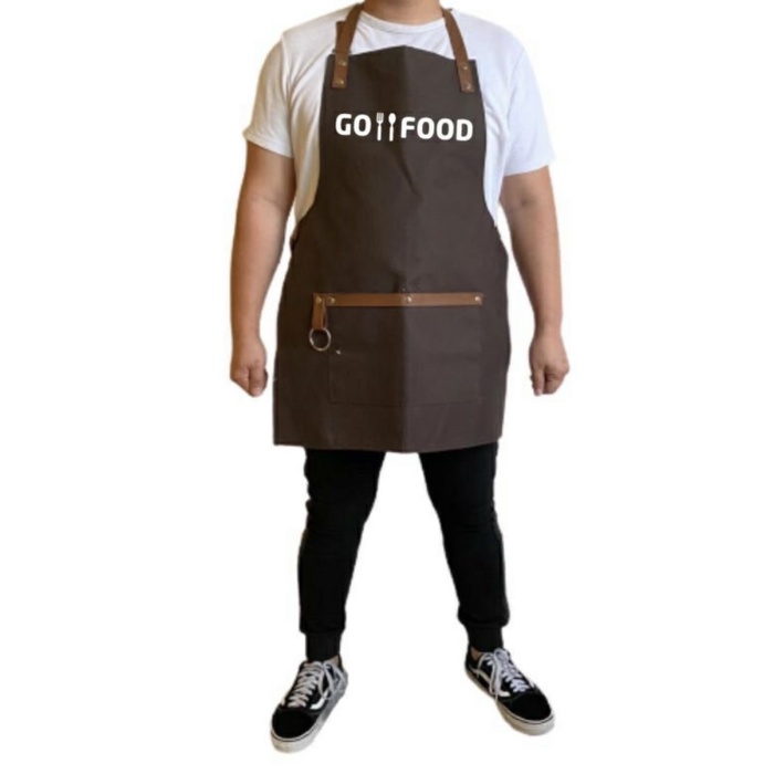 DISKON SUPER CELEMEK GOFOOD - GO FOOD - GRAB FOOD - GRABFOOD - APRON -CLEMEK MASAK PACKING AMAN